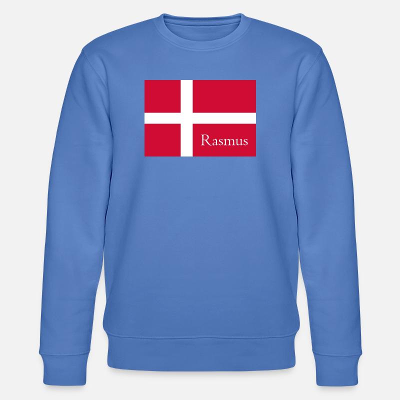 Rasmus auf dänischer Flagge - Stanley/Stella Unisex Bio-Sweatshirt CHANGER  - Blau