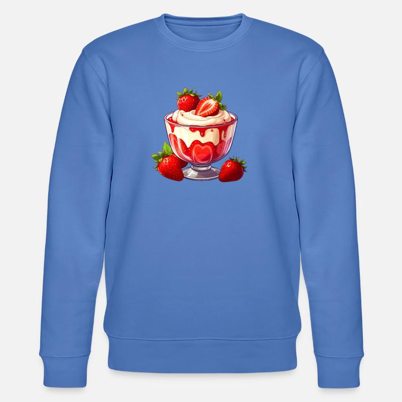 Dessert mit Erdbeeren - Stanley/Stella Unisex Bio-Sweatshirt CHANGER  - Blau