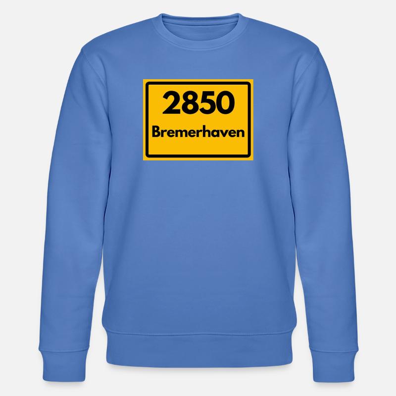 OLD POSTCODE POSTCODE RETRO 2850 BREMERHAVEN - Stanley/Stella CHANGER Unisex Organic Sweatshirt - bright blue