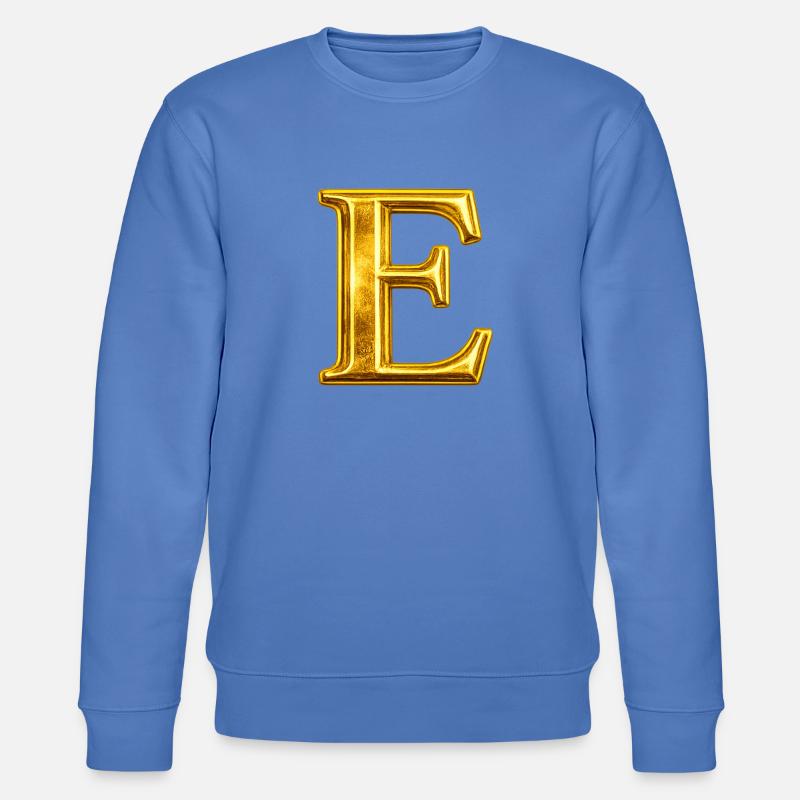 Design du monogramme Golden E - Sweat bio CHANGER Stanley/Stella Unisexe - bleu