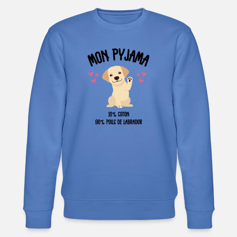 Labrador-Hunde-Pyjama-Humor - Stanley/Stella Unisex Bio-Sweatshirt CHANGER  - Blau