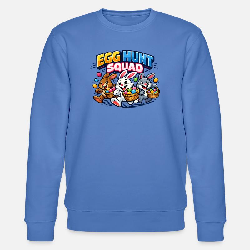 Easter Egg Hunt Squad Easter Bunny - Stanley/Stella CHANGER Unisex Organic Sweatshirt - bright blue