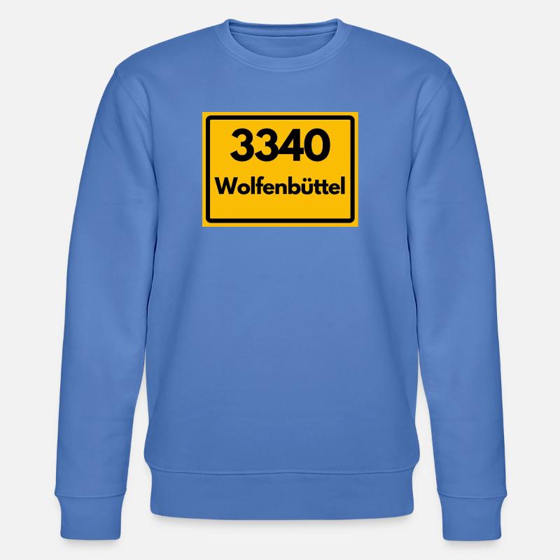 ANCIEN CODE POSTAL RETRO 3340 WOLFENBÜTTEL - Sweat bio CHANGER Stanley/Stella Unisexe - bleu