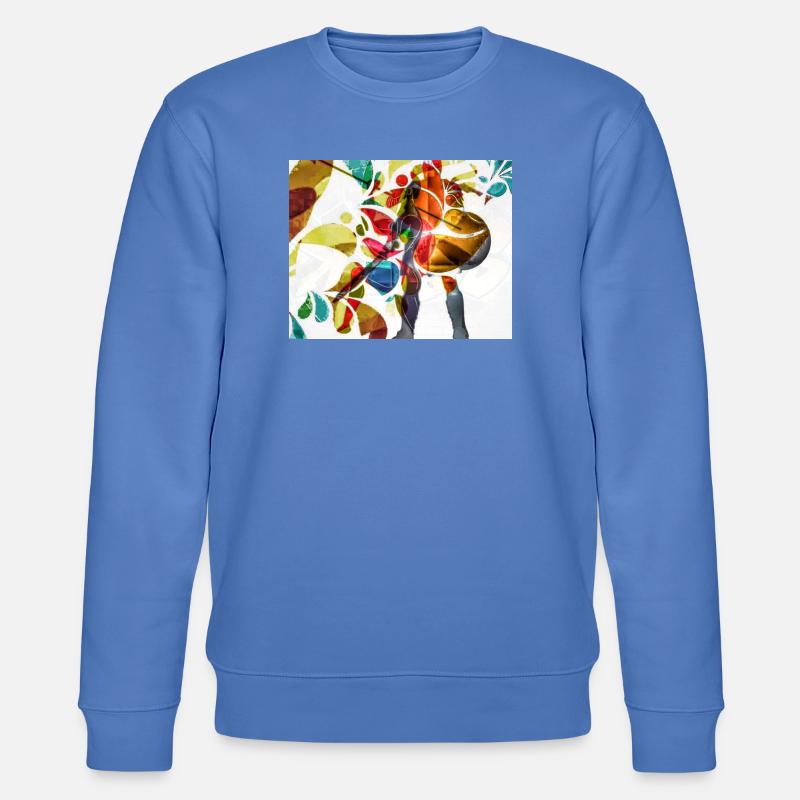 Lebendiger Tanz Regenbogenkonfetti - Stanley/Stella Unisex Bio-Sweatshirt CHANGER - Blau