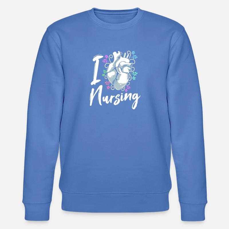 Pfleger Krankenhaus Krankenpfleger Geschenk - Stanley/Stella Unisex Bio-Sweatshirt CHANGER - Blau