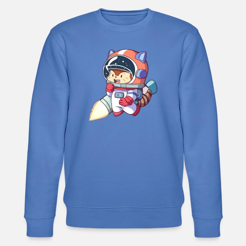Astronaute chat en combinaison spatiale - Sweat bio CHANGER Stanley/Stella Unisexe - bleu