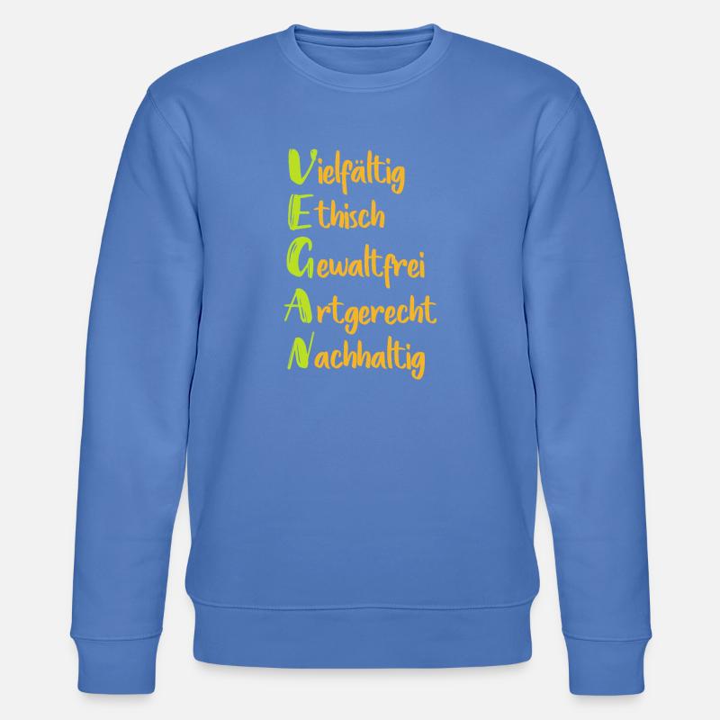Vegane Werte: Vielfalt Ethik Nachhaltigkeit - Stanley/Stella Unisex Bio-Sweatshirt CHANGER  - Blau