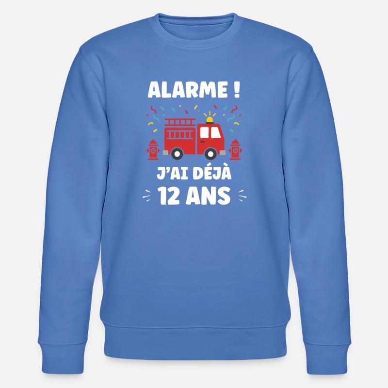 Alarme Pompier Déjà 12 Ans - Sweat bio CHANGER Stanley/Stella Unisexe - bleu