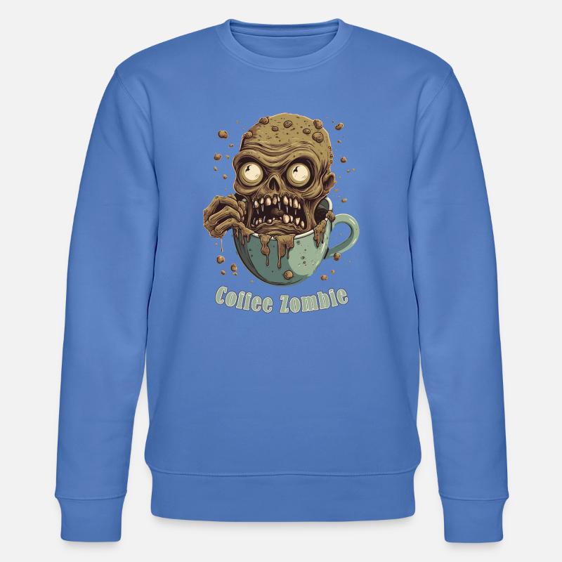 Kaffeemonster - Koffein Zombie - Morgenmuffel - Stanley/Stella Unisex Bio-Sweatshirt CHANGER - Blau