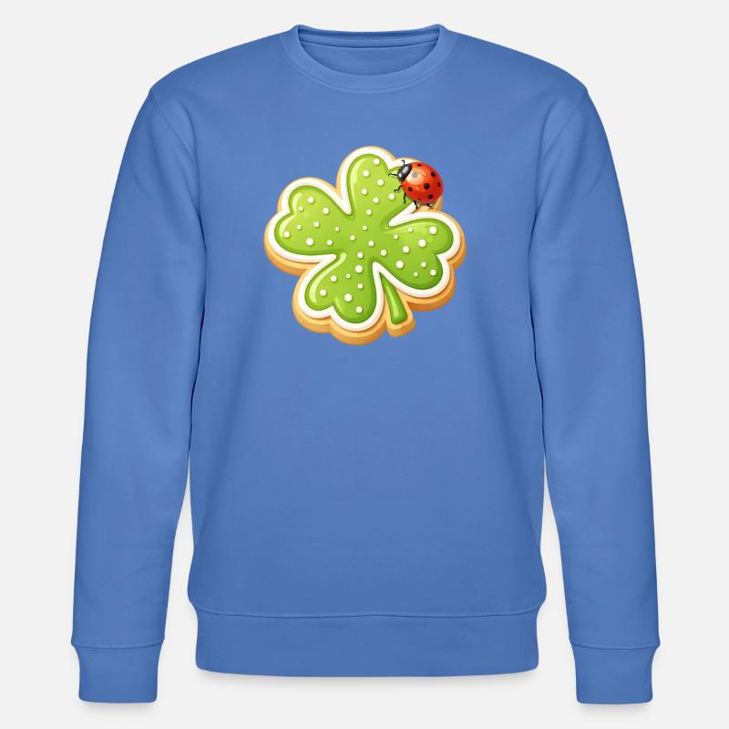 Biscuit trèfle avec Ladybug - Sweat bio CHANGER Stanley/Stella Unisexe - bleu