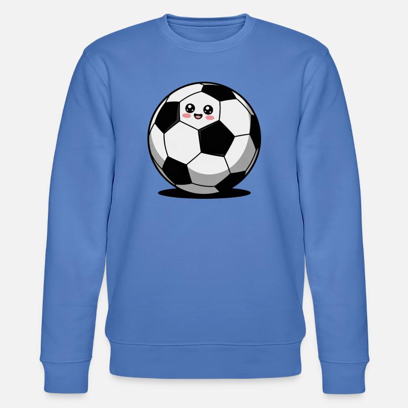 Fußball comic süß - Stanley/Stella Unisex Bio-Sweatshirt CHANGER  - Blau