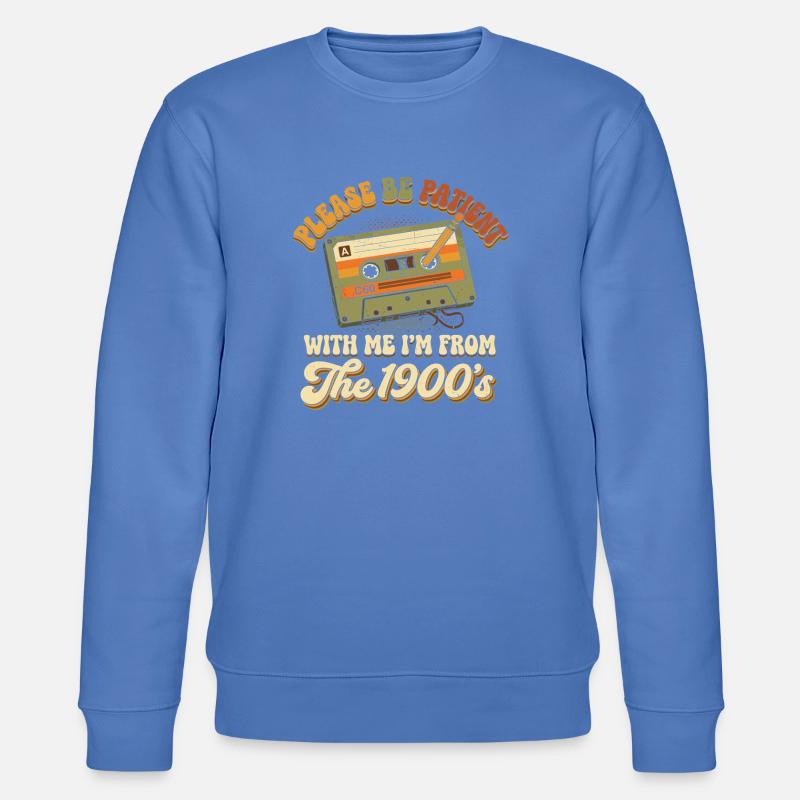 Geduld mit mir 1900er Kassette - Stanley/Stella Unisex Bio-Sweatshirt CHANGER  - Blau