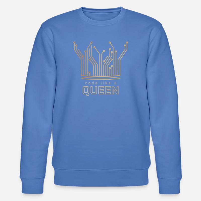 Code Like a Queen - Stanley/Stella CHANGER Unisex Organic Sweatshirt - bright blue