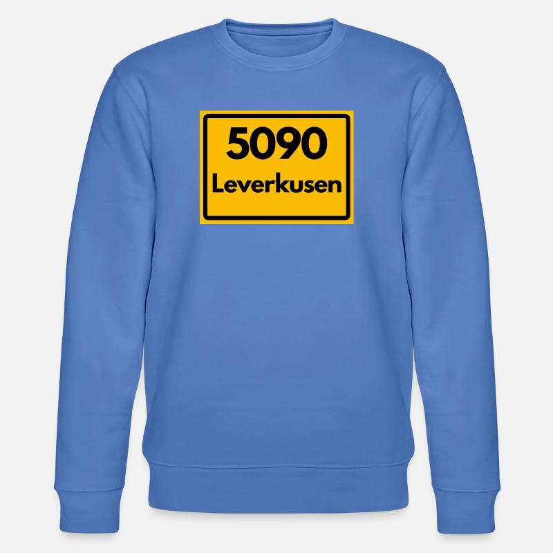 OLD POSTCODE POSTCODE RETRO 5090 LEVERKUSEN - Stanley/Stella CHANGER Unisex Organic Sweatshirt - bright blue
