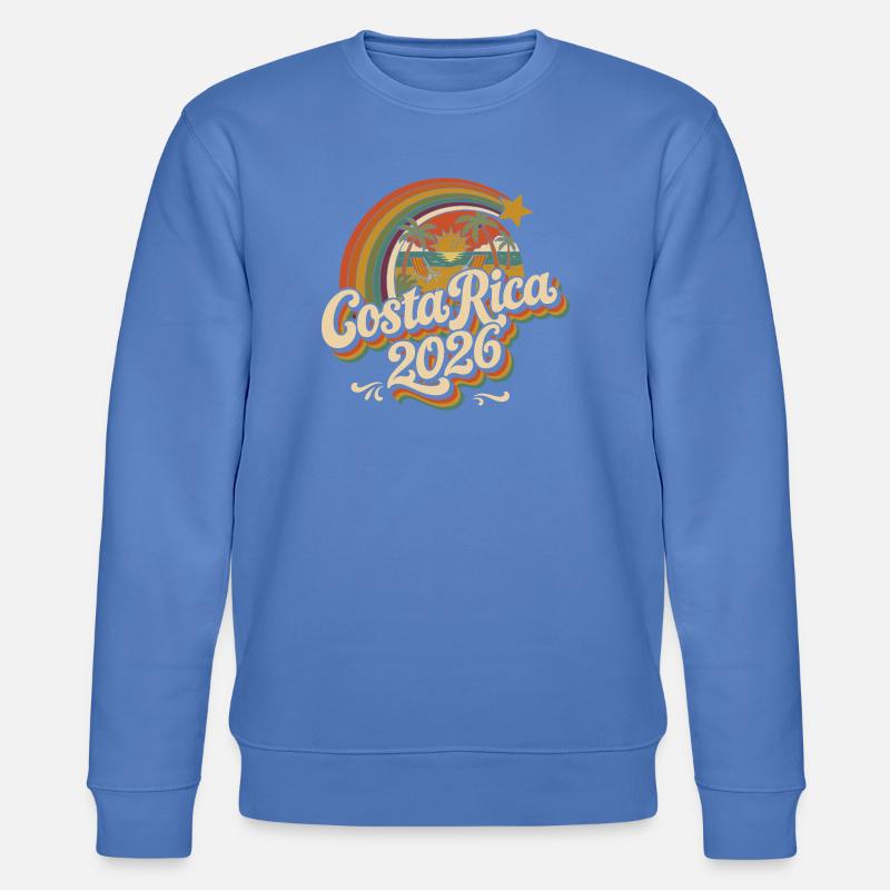 Costa Rica 2026 Retro Sunset - Stanley/Stella Unisex Bio-Sweatshirt CHANGER  - Blau
