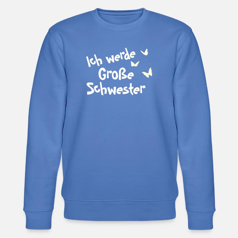 Ich werde Große Schwester - Stanley/Stella Unisex Bio-Sweatshirt CHANGER  - Blau