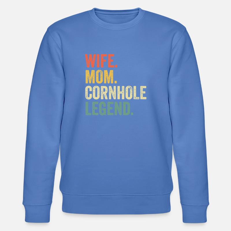 Ehefrau-Mama Cornhole-Legende - Stanley/Stella Unisex Bio-Sweatshirt CHANGER  - Blau