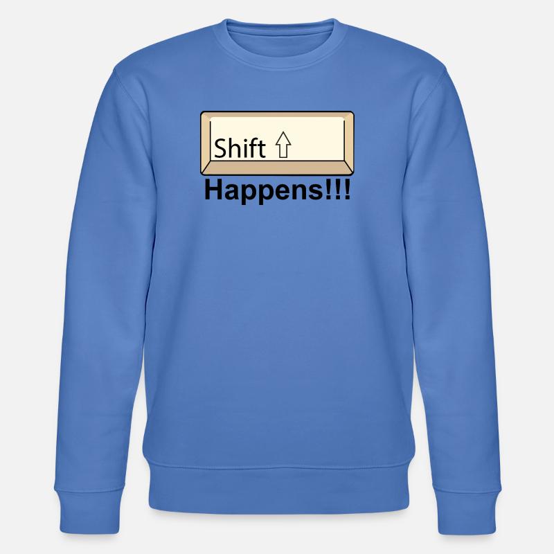 Shift Key Minimal Keyboard Design - Stanley/Stella Unisex Bio-Sweatshirt CHANGER  - Blau