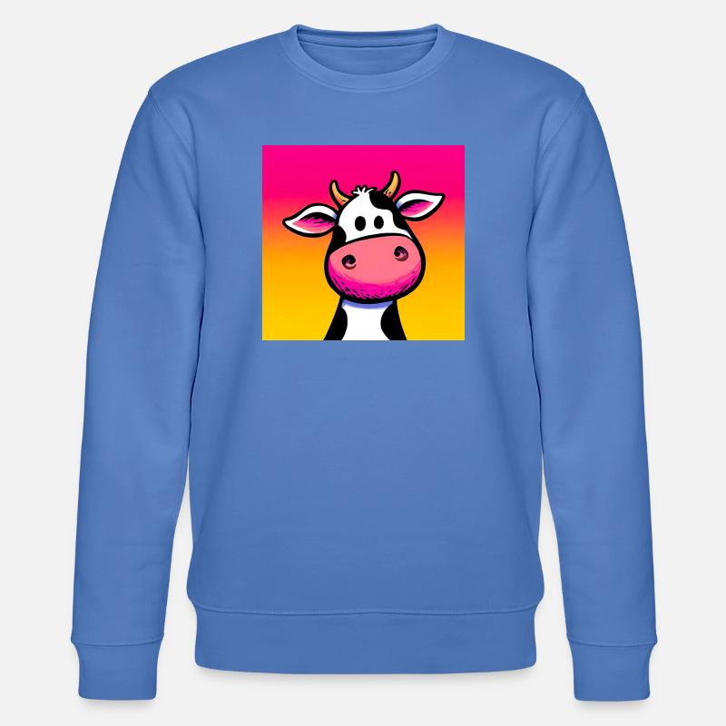 cow - Stanley/Stella CHANGER Unisex Organic Sweatshirt - bright blue