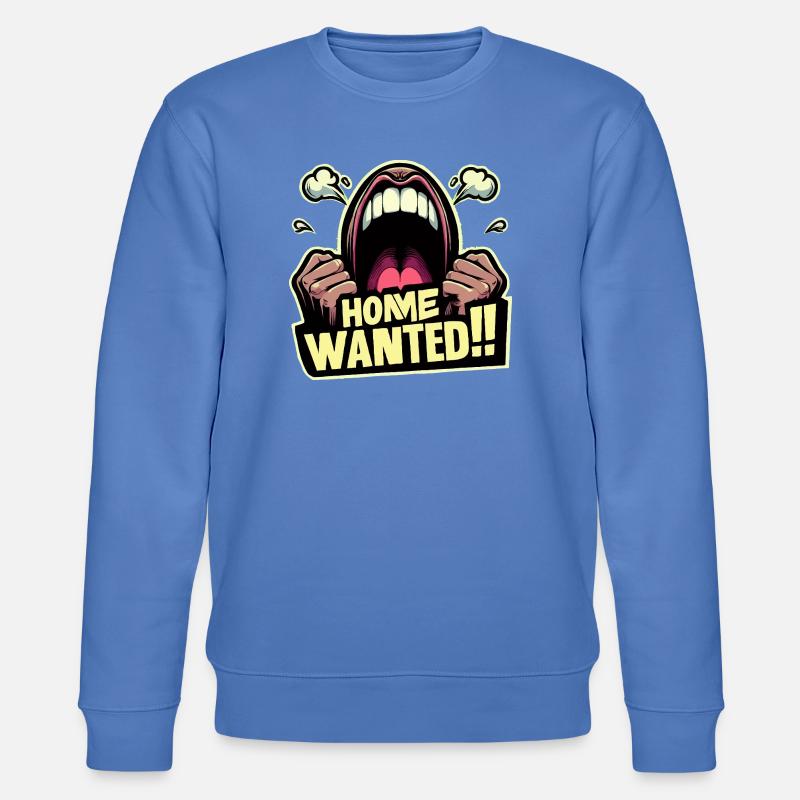 Home Wanted Comic Burst - Stanley/Stella Unisex Bio-Sweatshirt CHANGER  - Blau