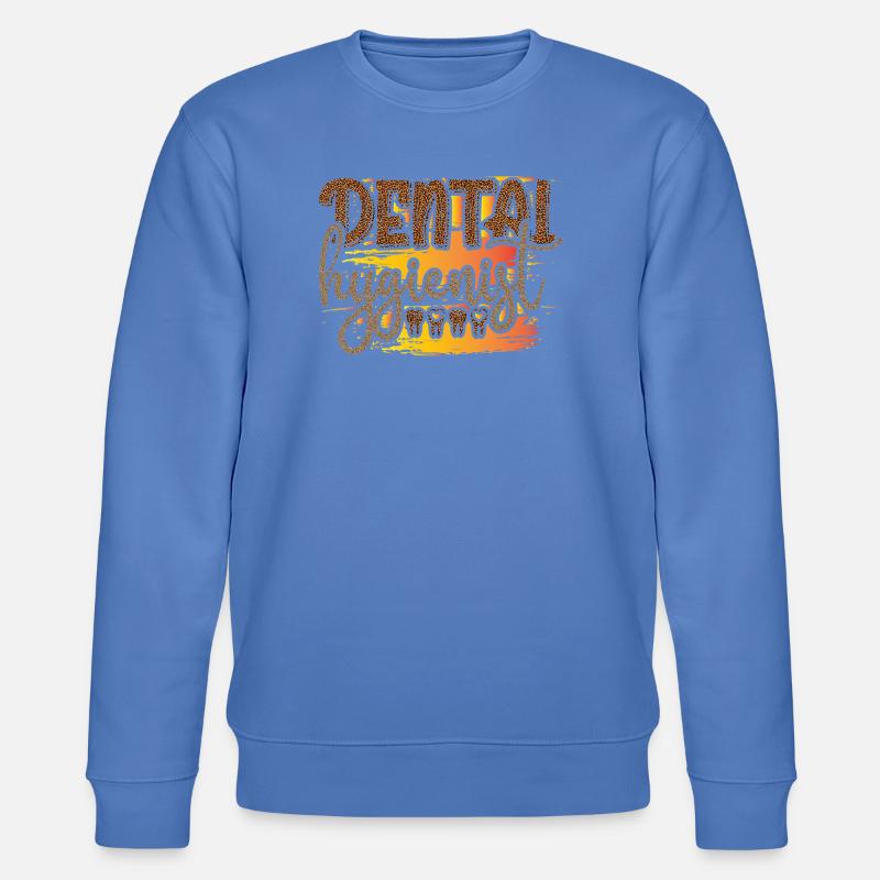 Leopard Hygienist Sunset Script - Stanley/Stella Unisex Bio-Sweatshirt CHANGER  - Blau