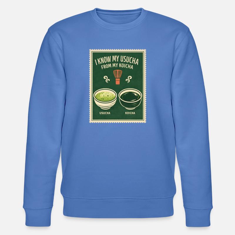 Usucha oder Koicha | Matcha Wissen - Stanley/Stella Unisex Bio-Sweatshirt CHANGER  - Blau