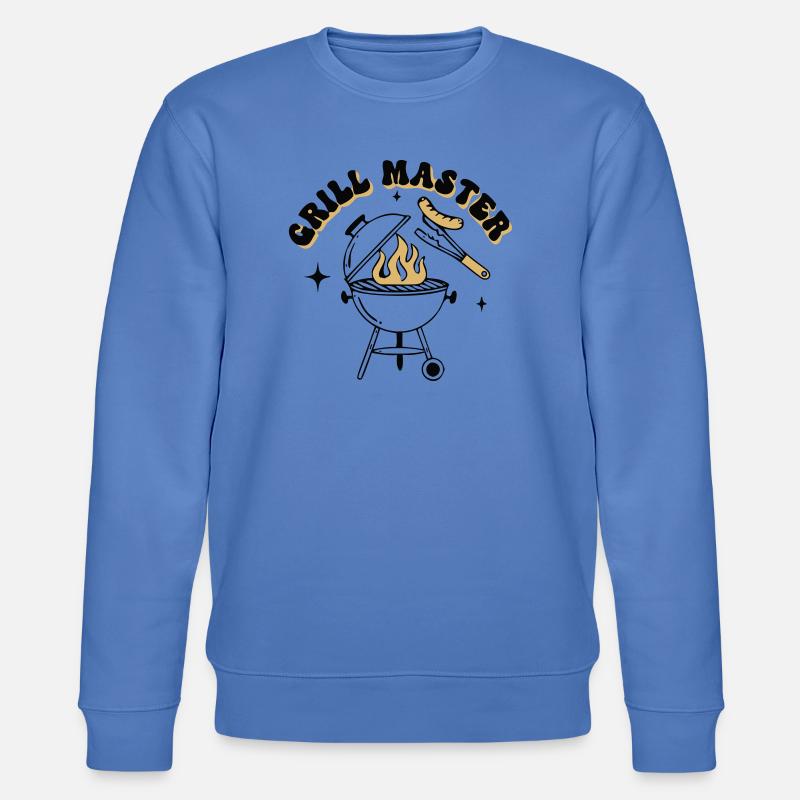 Witziger Grill Master BBQ Papa - Stanley/Stella Unisex Bio-Sweatshirt CHANGER  - Blau