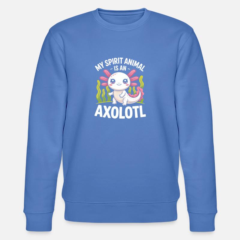 Axolotl-Geisttier - Stanley/Stella Unisex Bio-Sweatshirt CHANGER  - Blau