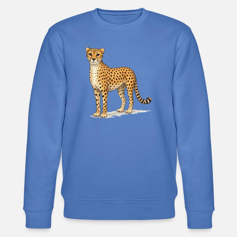 Illustration de bande dessinée guépard - Sweat bio CHANGER Stanley/Stella Unisexe - bleu