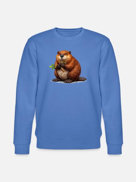 Biber Tier Wildnis - Stanley/Stella Unisex Bio-Sweatshirt CHANGER - Blau