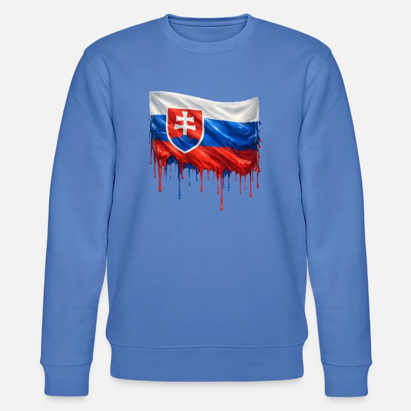 Flagge Slowakei Farbklecks - Stanley/Stella Unisex Bio-Sweatshirt CHANGER  - Blau