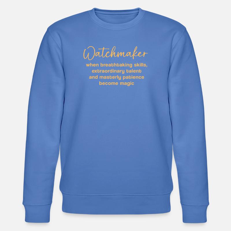 Clockwork Clock - Stanley/Stella CHANGER Unisex Organic Sweatshirt - bright blue