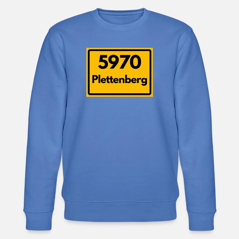ANCIEN CODE POSTAL RETRO 5970 PLETTENBERG - Sweat bio CHANGER Stanley/Stella Unisexe - bleu