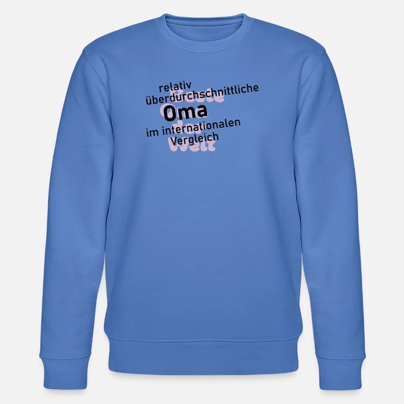 überdurchschnittliche oma - Stanley/Stella Unisex Bio-Sweatshirt CHANGER  - Blau