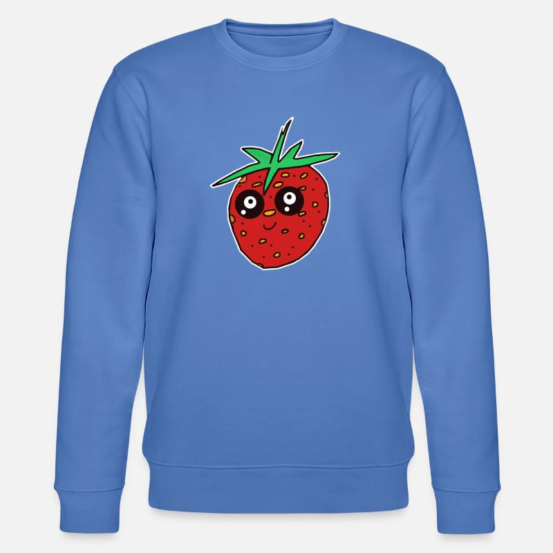 Erdbeere Erdbeeren Frucht Sommer Garten - Stanley/Stella Unisex Bio-Sweatshirt CHANGER  - Blau