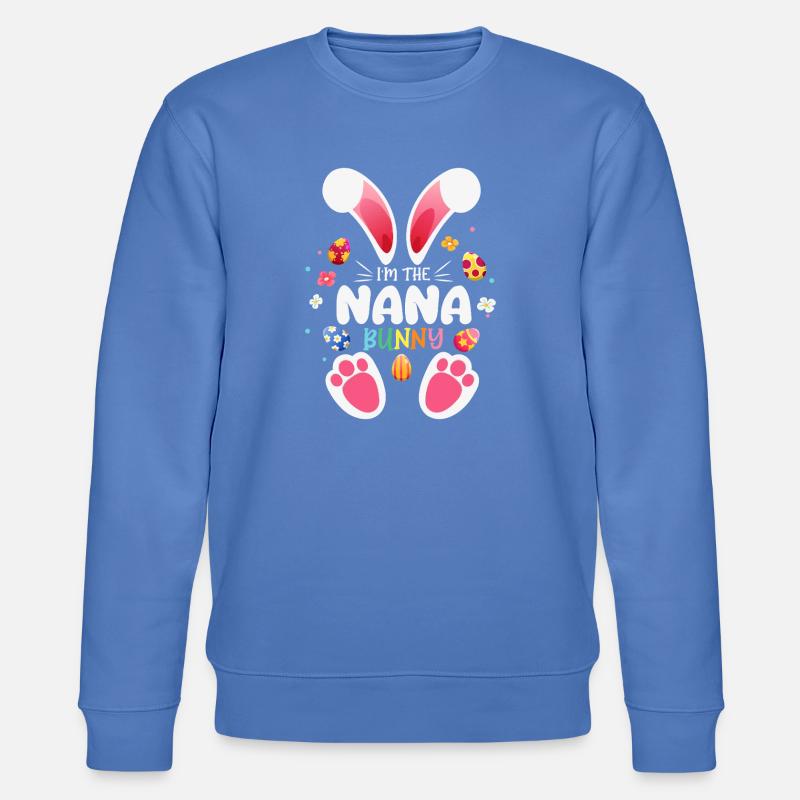 Nana Bunny Easter Charm - Stanley/Stella CHANGER Unisex Organic Sweatshirt - bright blue