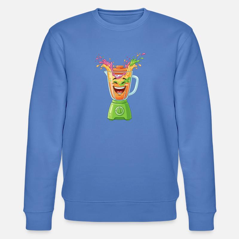 Joyeuse Mélangeur de Fruits Splash - Sweat bio CHANGER Stanley/Stella Unisexe - bleu