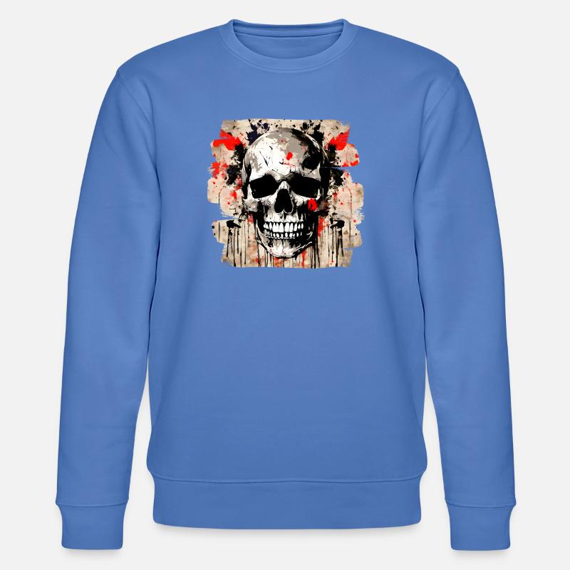 Explosion de graffiti de crâne - Sweat bio CHANGER Stanley/Stella Unisexe - bleu