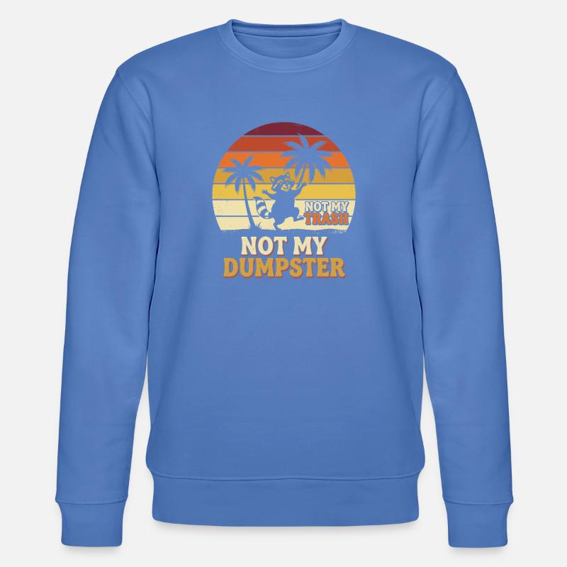 Not My Dumpster Palmen Sunset - Stanley/Stella Unisex Bio-Sweatshirt CHANGER  - Blau