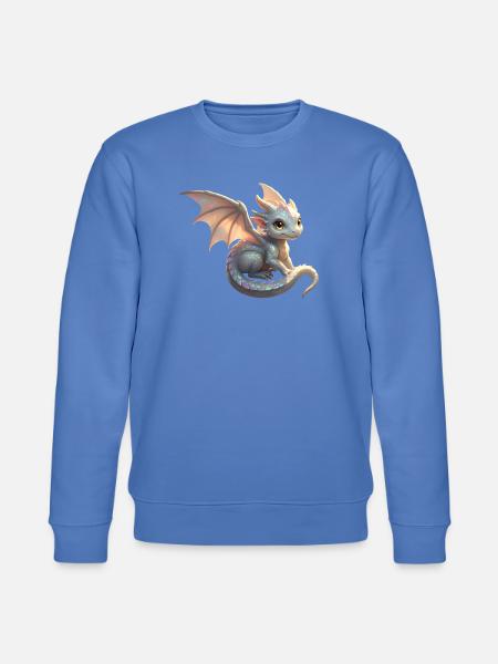 Kleiner süßer Drache - Stanley/Stella Unisex Bio-Sweatshirt CHANGER  - Blau
