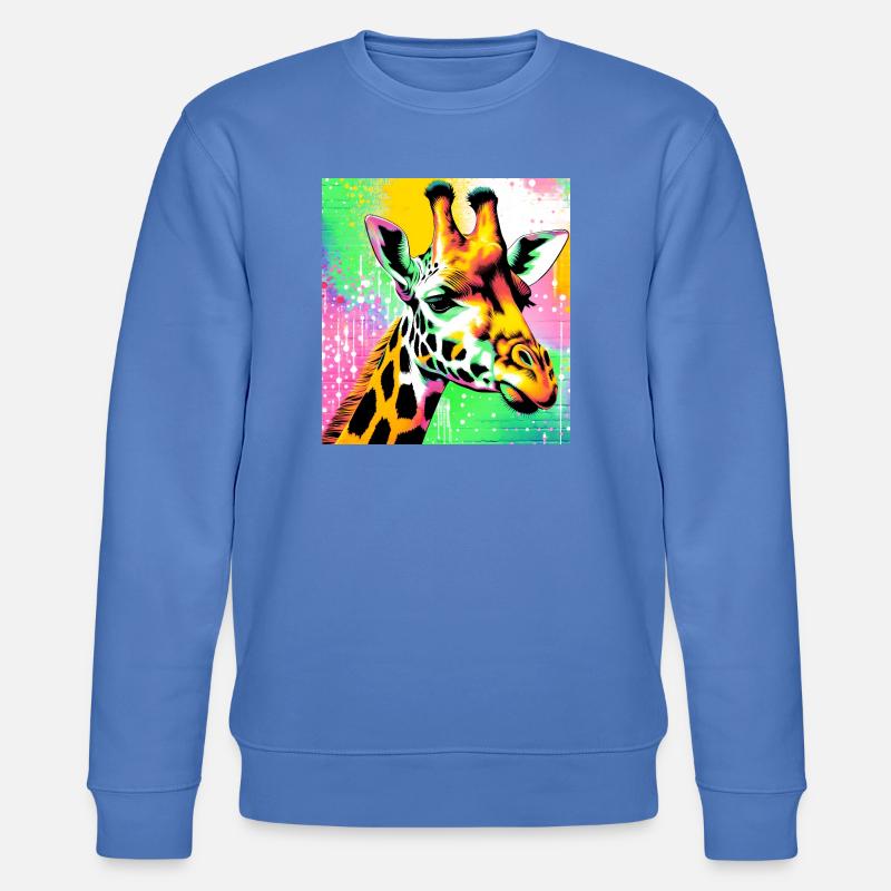 Giraffe - Stanley/Stella Unisex Bio-Sweatshirt CHANGER  - Blau