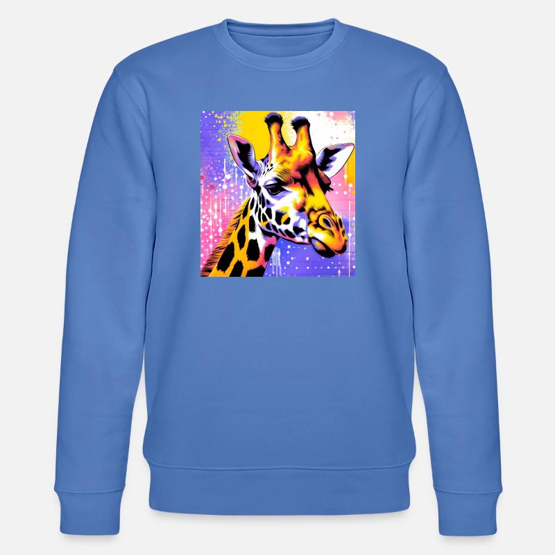 giraffe - Stanley/Stella CHANGER Unisex Organic Sweatshirt - bright blue