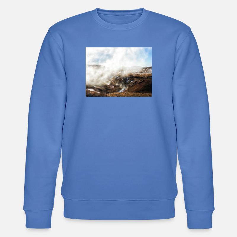 Wunderschöne, neblige Landschaft - Stanley/Stella Unisex Bio-Sweatshirt CHANGER - Blau