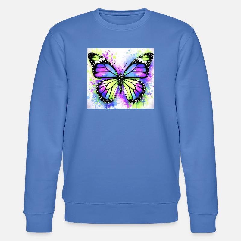 Schmetterling - Stanley/Stella Unisex Bio-Sweatshirt CHANGER  - Blau