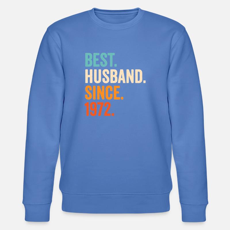 Bester Ehemann seit 1972 - Stanley/Stella Unisex Bio-Sweatshirt CHANGER  - Blau