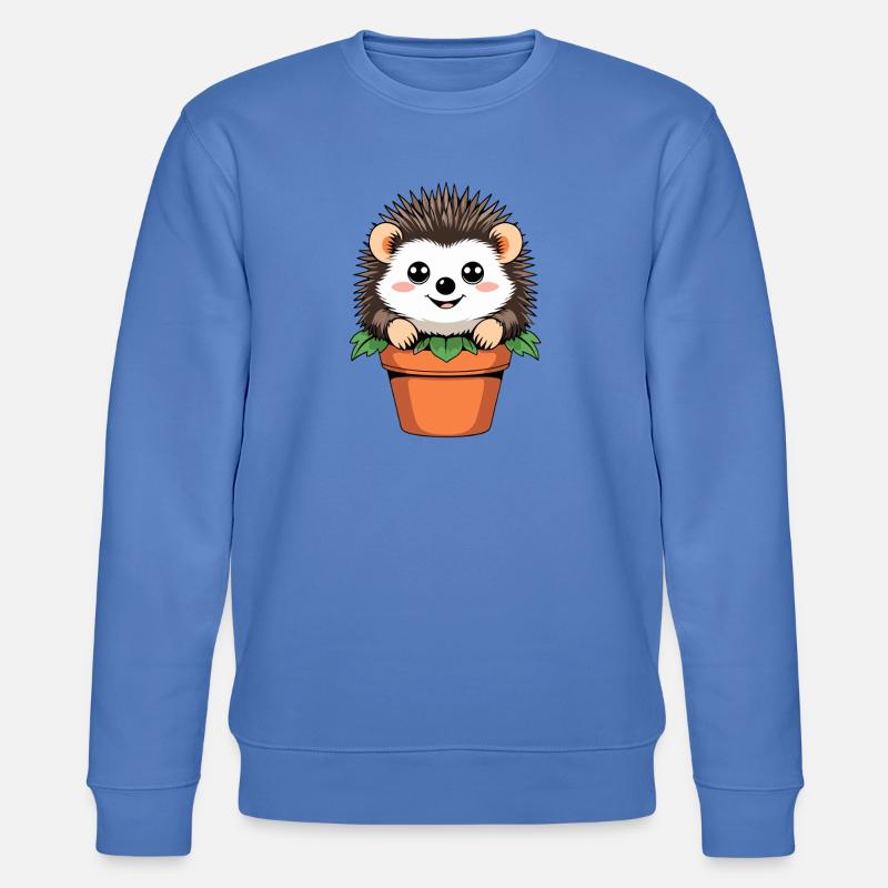 Kleiner Gartenigel im Topf - Stanley/Stella Unisex Bio-Sweatshirt CHANGER - Blau