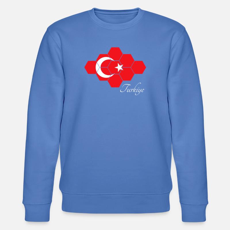 Art hexagonal du drapeau turc - Sweat bio CHANGER Stanley/Stella Unisexe - bleu