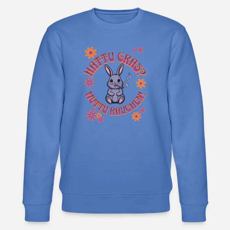 Canabis Rabbit - Hattu Grass ? - Sweat bio CHANGER Stanley/Stella Unisexe - bleu