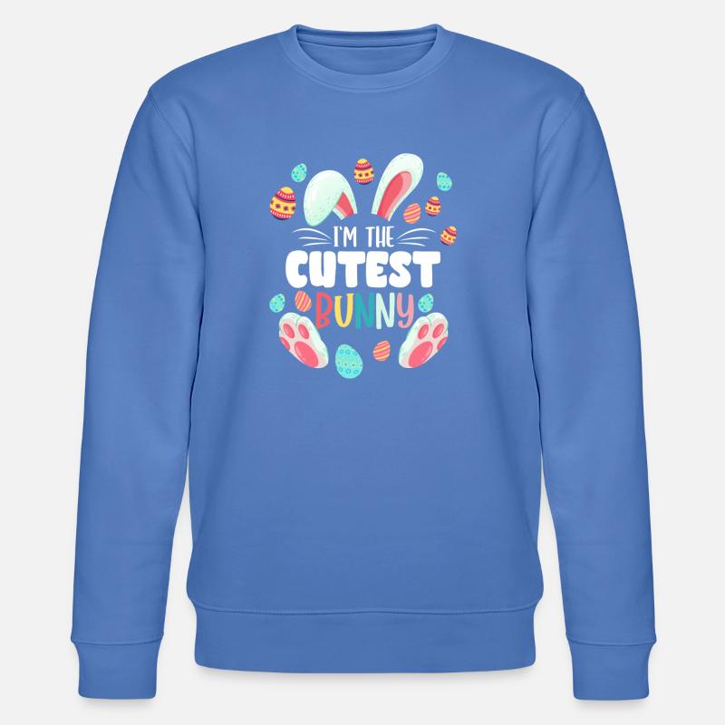 Süßes Osterhasen-Tee - Stanley/Stella Unisex Bio-Sweatshirt CHANGER - Blau