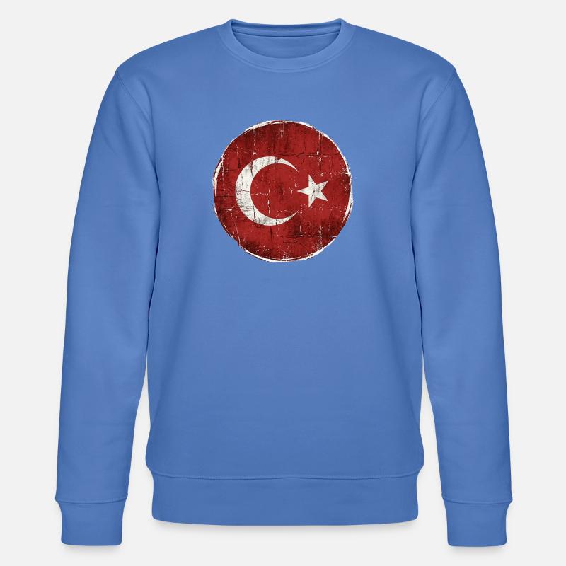 Conception du cercle du drapeau turc - Sweat bio CHANGER Stanley/Stella Unisexe - bleu